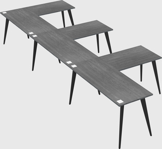 Modern l-shaped office desk