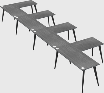 Modern l-shaped office desk