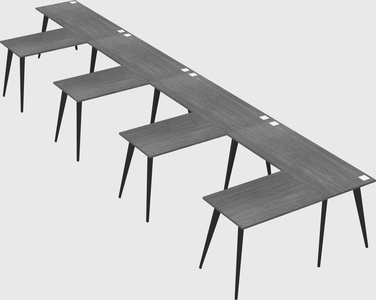 Modern l-shaped office desk