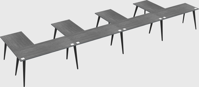 Modern l-shaped office desk