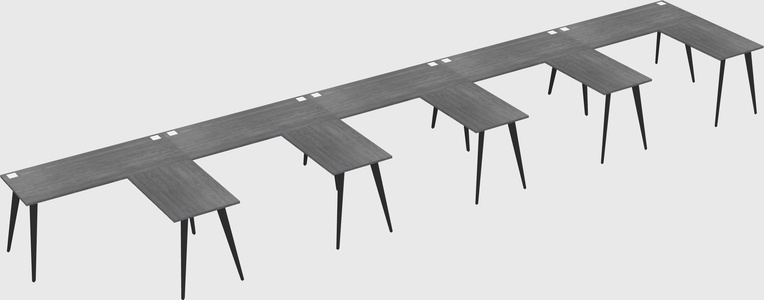 Modern l-shaped office desk