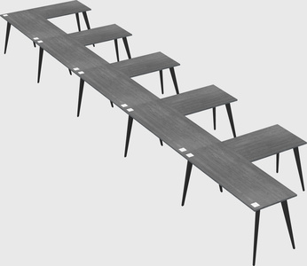 Modern l-shaped office desk