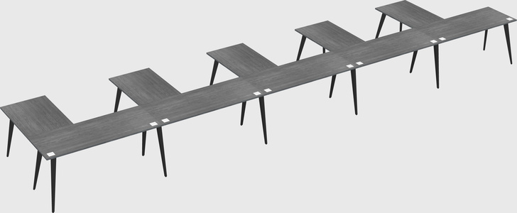 Modern l-shaped office desk