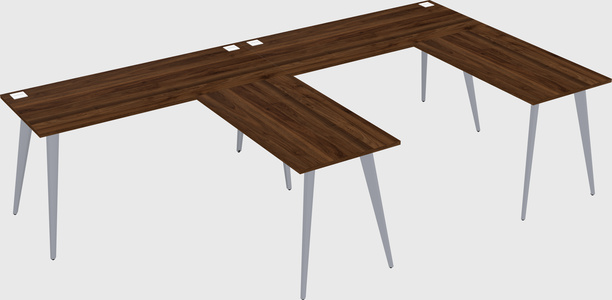 Modern l-shaped office desk