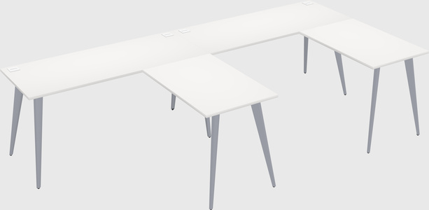 Modern l-shaped office desk