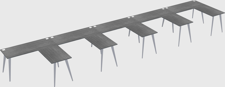 Modern l-shaped office desk