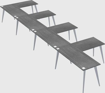 Modern l-shaped office desk