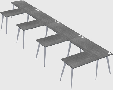 Modern l-shaped office desk