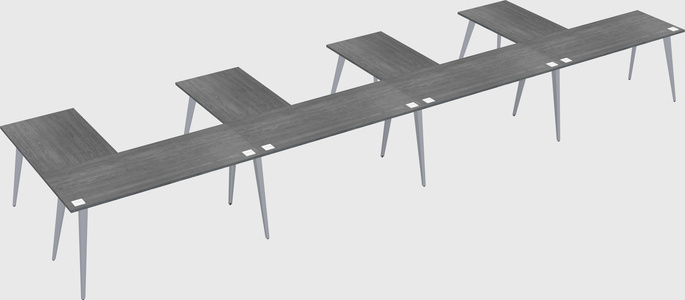 Modern l-shaped office desk