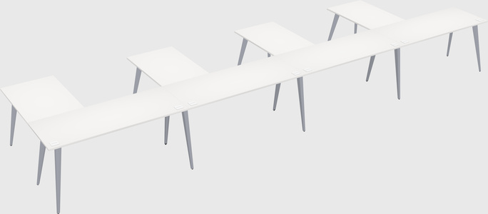 Modern l-shaped office desk