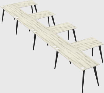 Modern l-shaped office desk