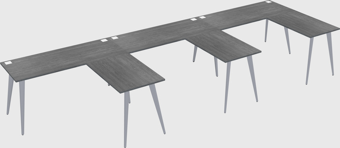 Modern l-shaped office desk