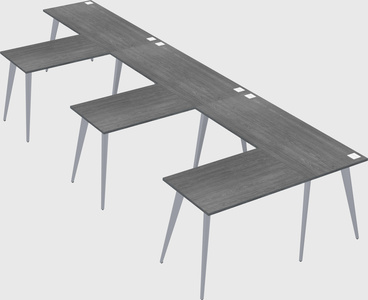 Modern l-shaped office desk