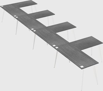 Modern l-shaped office desk