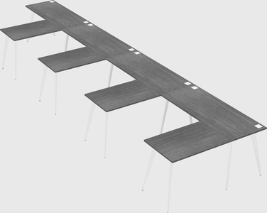 Modern l-shaped office desk