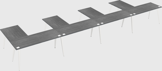 Modern l-shaped office desk