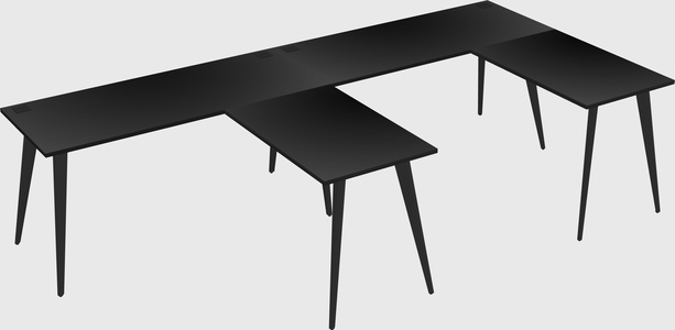 Modern l-shaped office desk