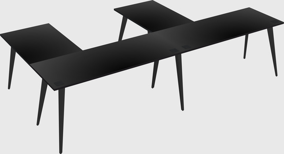 Modern l-shaped office desk