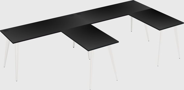 Modern l-shaped office desk