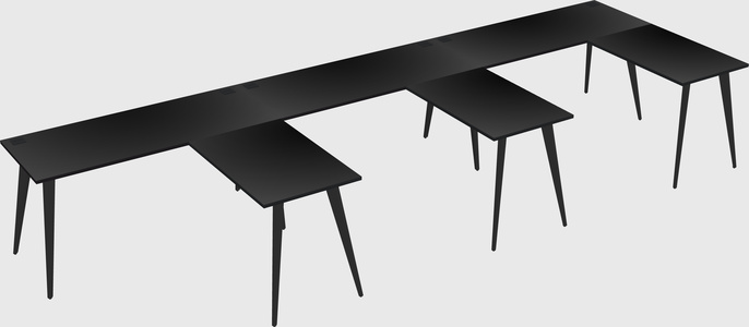 Modern l-shaped office desk