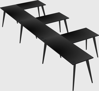 Modern l-shaped office desk