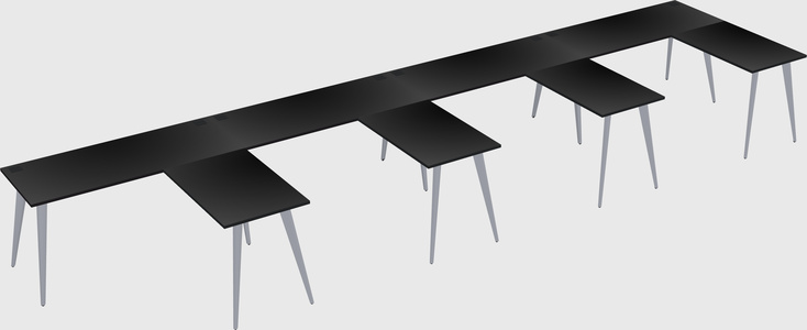 Modern l-shaped office desk