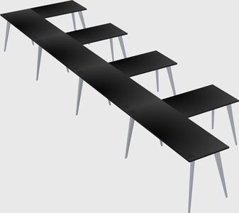 Modern l-shaped office desk