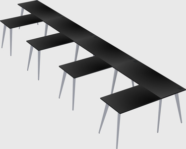 Modern l-shaped office desk