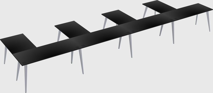 Modern l-shaped office desk