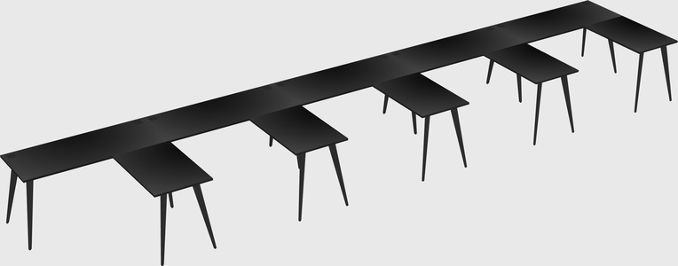 Modern l-shaped office desk