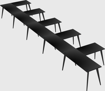 Modern l-shaped office desk