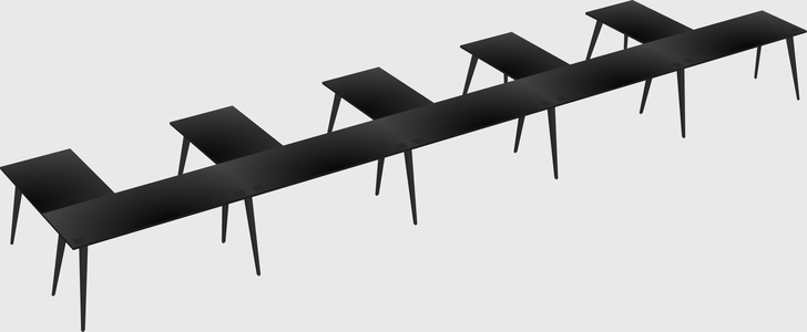 Modern l-shaped office desk
