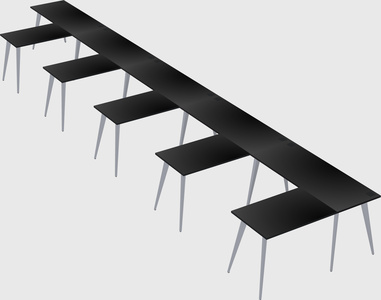 Modern l-shaped office desk