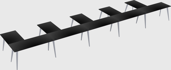 Modern l-shaped office desk