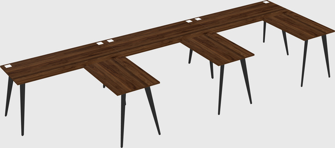 Modern l-shaped office desk