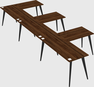 Modern l-shaped office desk