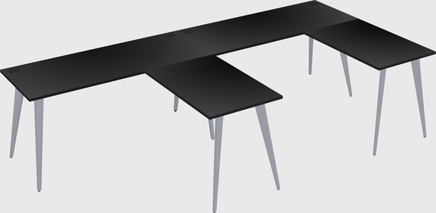 Modern l-shaped office desk