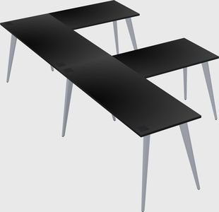 Modern l-shaped office desk