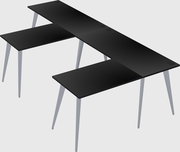 Modern l-shaped office desk