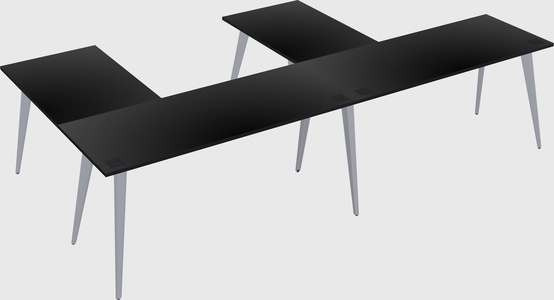 Modern l-shaped office desk