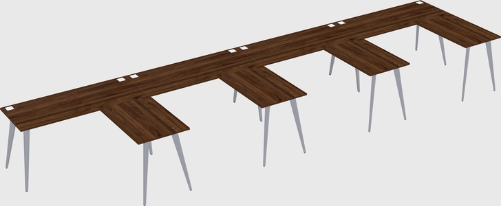 Modern l-shaped office desk