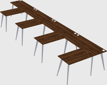 Modern l-shaped office desk