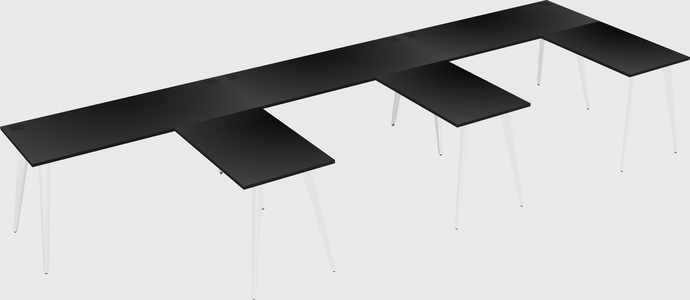 Modern l-shaped office desk