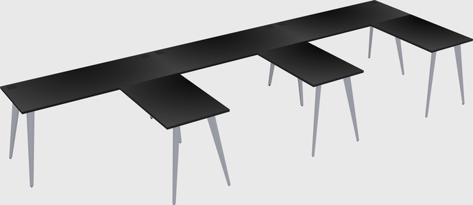 Modern l-shaped office desk