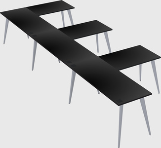 Modern l-shaped office desk