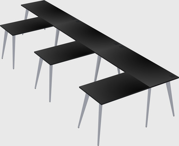 Modern l-shaped office desk