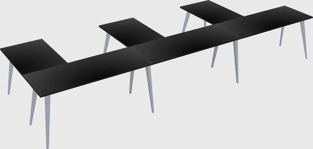 Modern l-shaped office desk