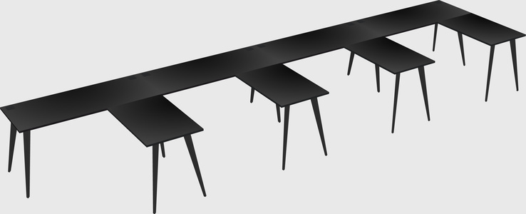 Modern l-shaped office desk