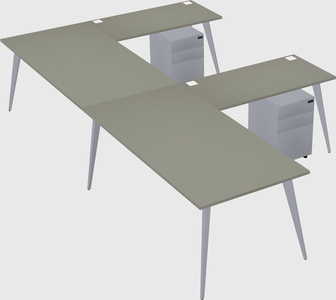 Modern l-shaped office desk