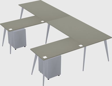 Modern l-shaped office desk